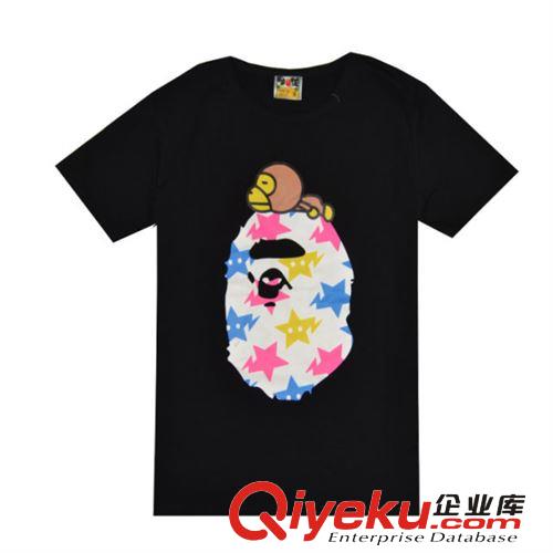 2014夏裝新款余文樂時尚休閑潮牌迷彩猿人頭男女情侶裝短袖T恤潮原始圖片3