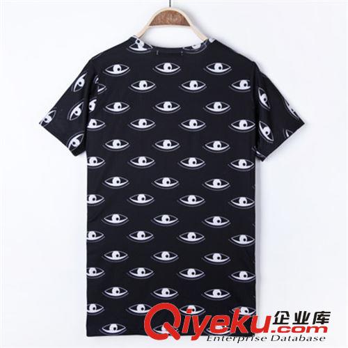 2014春夏新款男士修身短袖個(gè)性時(shí)尚簡(jiǎn)約歐美風(fēng)大眼睛短袖T恤批發(fā)原始圖片2