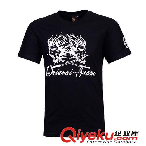 2014新款夏裝時(shí)尚潮牌雙魔頭男裝嘻哈街舞短袖T桖打底衫男批發(fā)原始圖片3