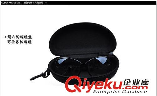 戶外騎行專用拉鏈掛扣眼鏡盒 眼鏡通用抗壓眼鏡盒 新款通用眼鏡盒原始圖片3