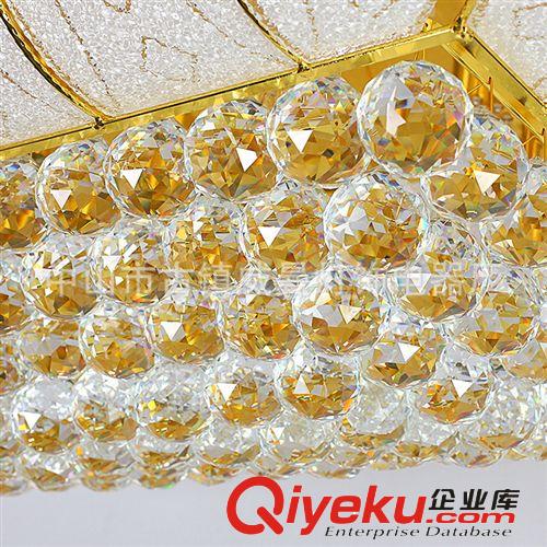 【威曼】 現代長方形客廳燈金色水晶燈大功率LED吸頂燈飾燈具3018原始圖片3