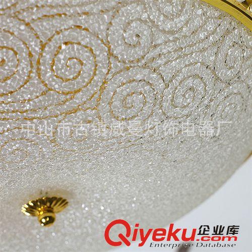 【威曼】圓形金色水晶吸頂燈 臥室燈陽臺燈過道燈中式燈具3013