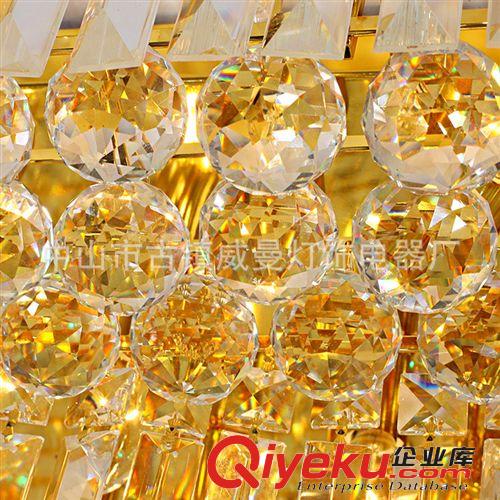 【威曼】金色水晶客廳燈長方形LED吸頂燈臥室書房燈具燈飾3001長原始圖片3