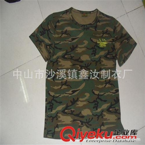 中山工廠定做男裝短袖迷彩T恤 外貿全棉運動工作軍裝訂做原始圖片2