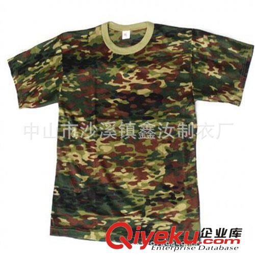 中山工廠定做男裝短袖迷彩T恤 外貿全棉運動工作軍裝訂做原始圖片3