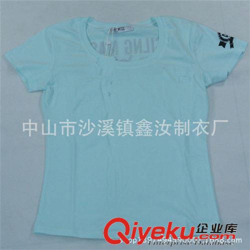服裝工廠定制女式圓領T恤 訂做外貿(mào)比馬棉 人棉 竹節(jié)棉時尚gd衫