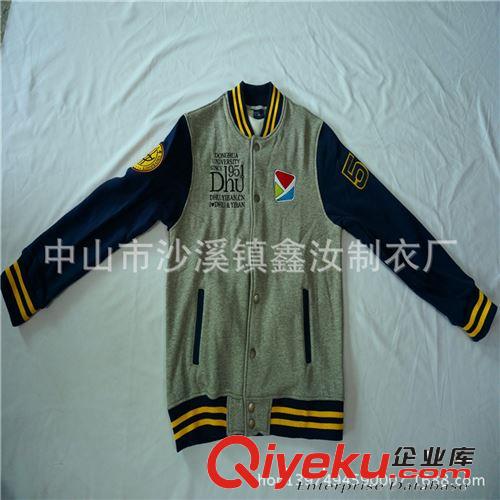廠家訂做時尚外貿工作棒球服 大學抓毛秋冬運動校服定制批發