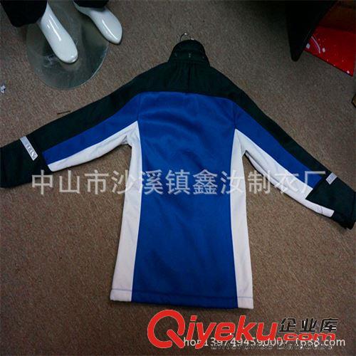 廠家定做男裝外貿尼龍加絨復合四面彈風衣訂做 搖粒絨風衣定制原始圖片2