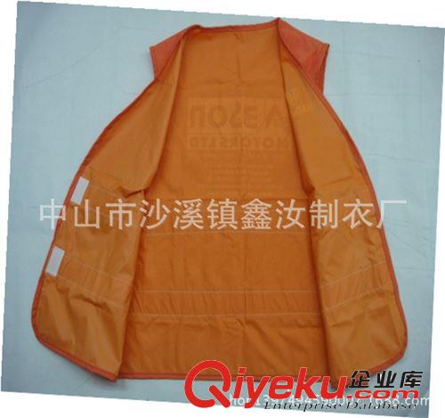 中山廠家訂做外貿(mào)女裝工作馬甲 定制反光拼色梭織廣告衫原始圖片3
