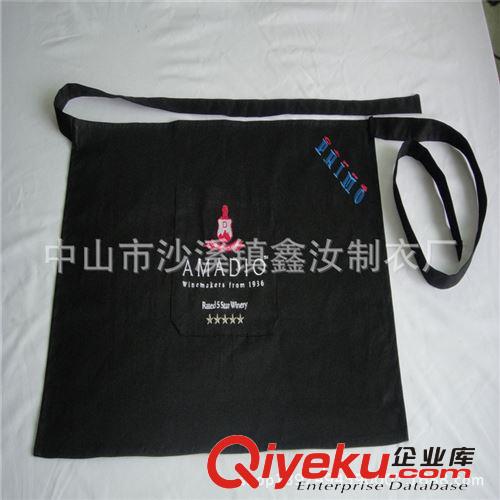 中山廠家訂做外貿(mào)工作圍裙 ，定制中長(zhǎng)五星旗酒店圍裙批發(fā)原始圖片2