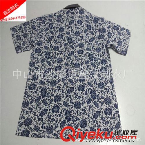 廠家定制男式全棉花布襯衫 訂做外貿(mào)短袖夏威夷團隊休閑襯衫