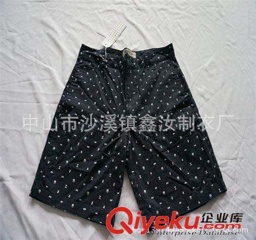 中山廠家訂做外貿夏季時尚酷派休閑男褲 個性繡花7分褲定制原始圖片2