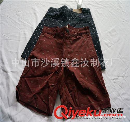 廠家訂做外貿(mào)時(shí)尚酷派男士休閑短袖 個(gè)性繡花7分褲定制原始圖片3
