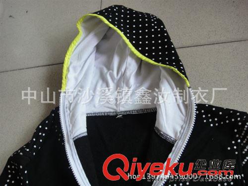訂做加厚小衛衣連體褲 定制l碎花連帽瑜伽連體套裝定做外貿服裝原始圖片3
