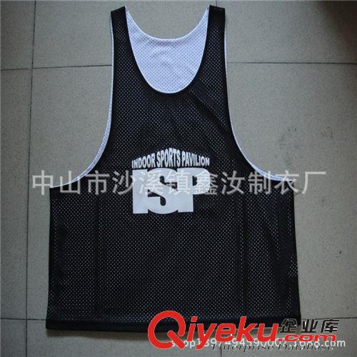 廠家訂做外貿(mào)男式網(wǎng)眼雙層運(yùn)動背心黑色 定制廣告禮品 促銷背心原始圖片3