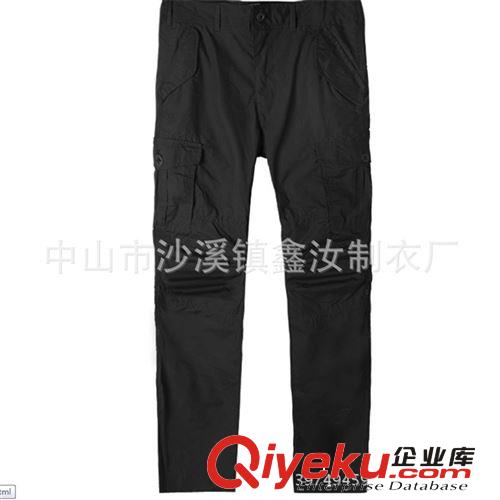 工廠訂做全棉時尚男裝休閑褲 多口袋外貿直筒褲來圖訂做土黃色原始圖片2