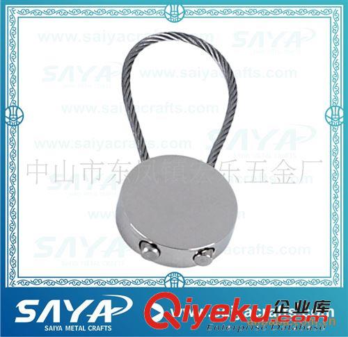 供應(yīng)方形鋼絲繩鑰匙扣，鎖形鎖匙扣，金屬鑰匙扣原始圖片3