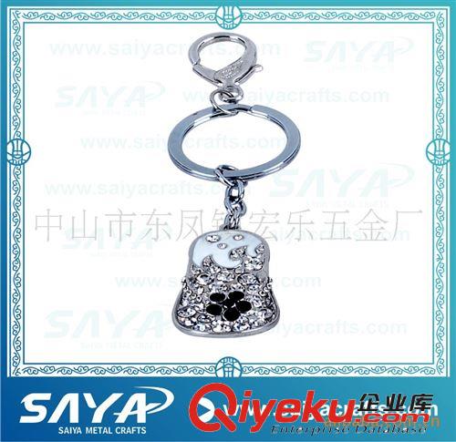 廠家直銷保齡球鑲鉆金屬鑰匙扣，鉛錫合金時尚鎖匙扣，鑰匙扣原始圖片2