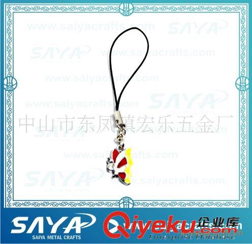 供應(yīng)心形烤漆手機(jī)繩，手機(jī)繩吊墜，手機(jī)繩PC1014原始圖片3