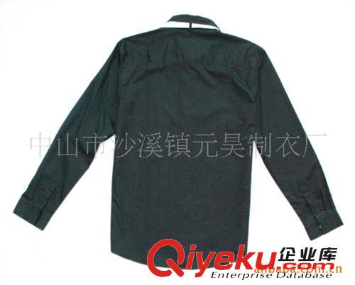 外貿(mào)服裝廠定做韓版時尚全棉撞色長袖襯衫男 撞色門襟