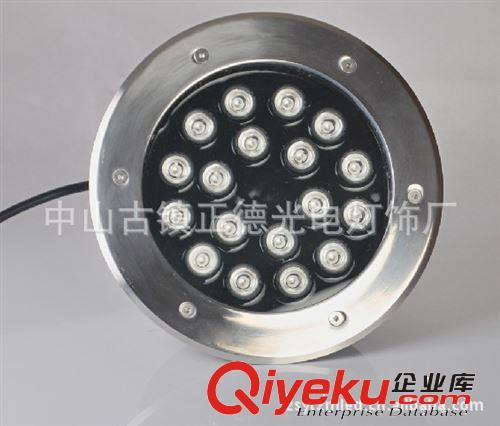 正德光電 12W15W18W LED地埋燈 景觀燈 新款帶散熱器 單色七彩原始圖片3