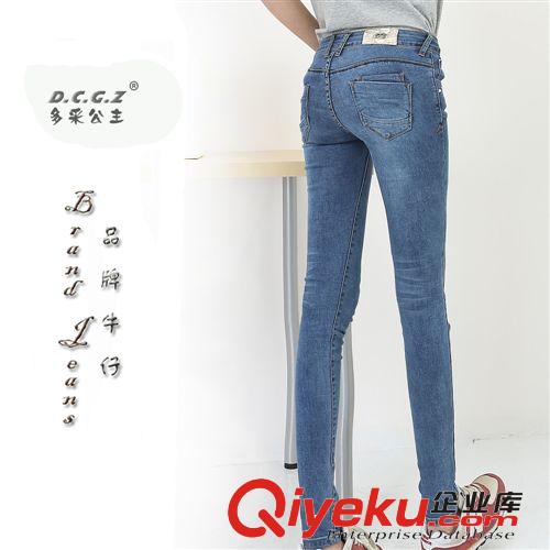 新款女裝女式高彈力小腳牛仔褲貼鉆緊身顯瘦春夏款女褲休閑褲原始圖片3
