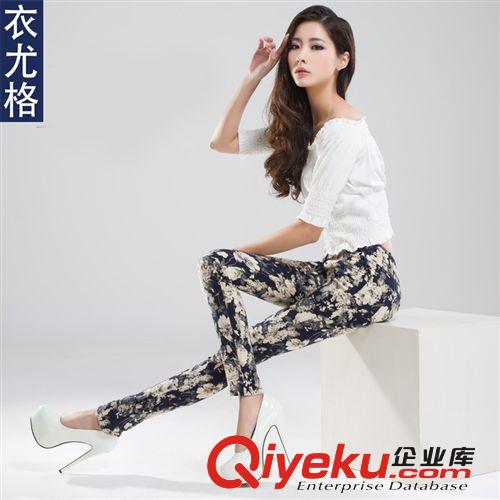 廠家直銷花女鉛筆花褲 彈力 花褲 碎花褲子女花褲新款 花褲子
