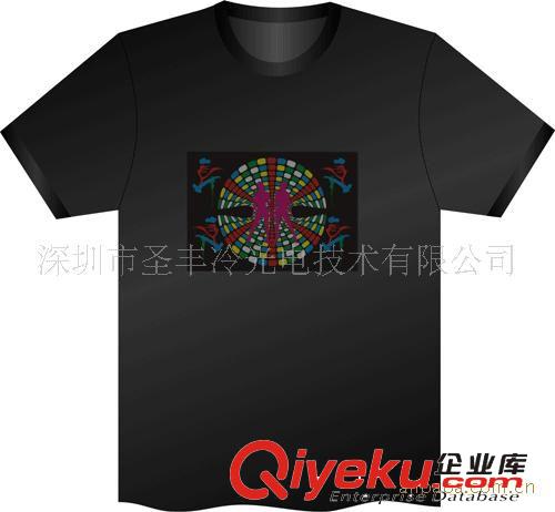 外贸发光T恤 EL T-shirt 音乐T恤 闪光T恤 酷闪T恤