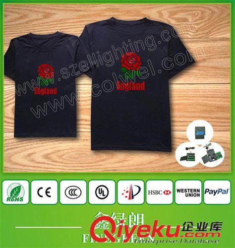 el會(huì)發(fā)光的衣服led音樂T恤冷光發(fā)光T恤深圳生產(chǎn)工廠原始圖片3
