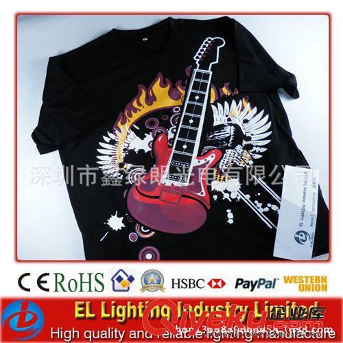 EL發光T恤，EL- T-shirt 音樂T恤 閃光T恤 酷閃T恤，美碼T恤