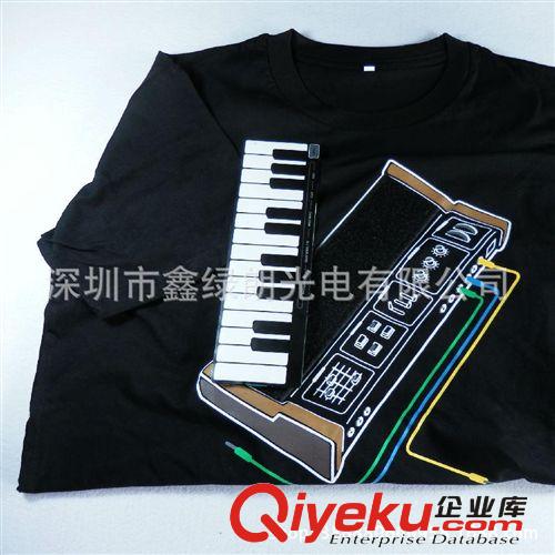 EL發光鋼琴吉他T恤，EL冷光片發光片原始圖片2