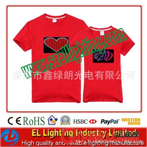 廠供el發光T恤，聲控T恤，閃光衣服，el聲控T恤，el發光衣服原始圖片3