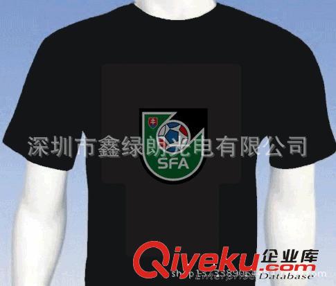 深圳廠家供el 閃光T恤，發(fā)光T恤，el冷光片，舞會酒吧動感發(fā)光T恤
