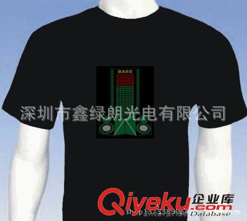 EL發光T恤，時尚音樂閃光T恤，可個性定做