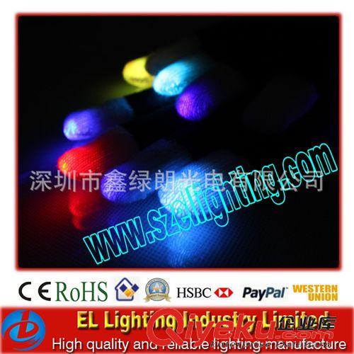 7彩霓虹LED發光手套,出口型LED手套，深圳廠家直銷原始圖片3