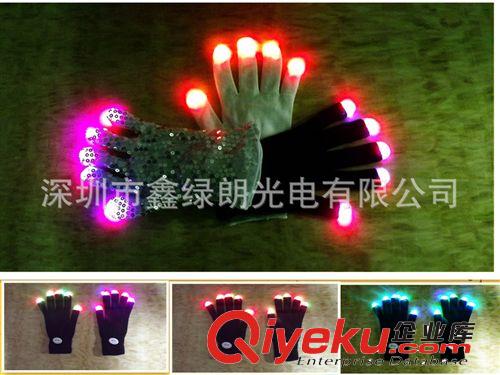 廠家直銷七彩發光手套   led發光手套原始圖片2