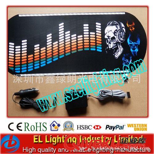 EL冷光片，EL聲控發(fā)光車貼，音樂節(jié)奏燈，車貼裝飾品原始圖片2