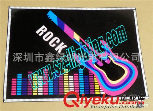 廠家批發(fā)EL音樂聲控閃光車貼，音響節(jié)奏燈，發(fā)光個(gè)性車貼