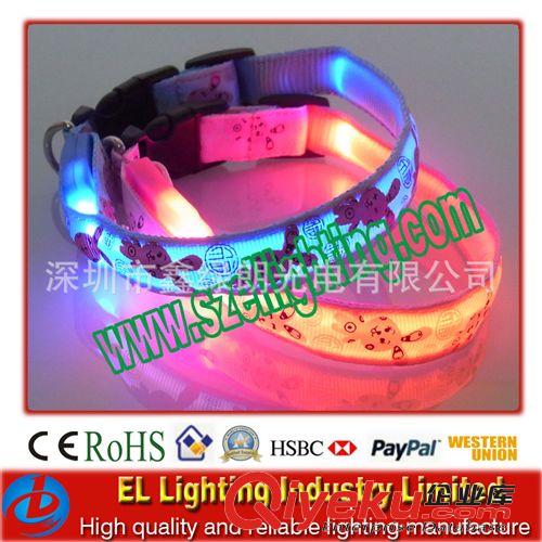 批發led閃光發光項圈，新款發光寵物項圈，七彩項圈雜貨店熱銷品原始圖片3