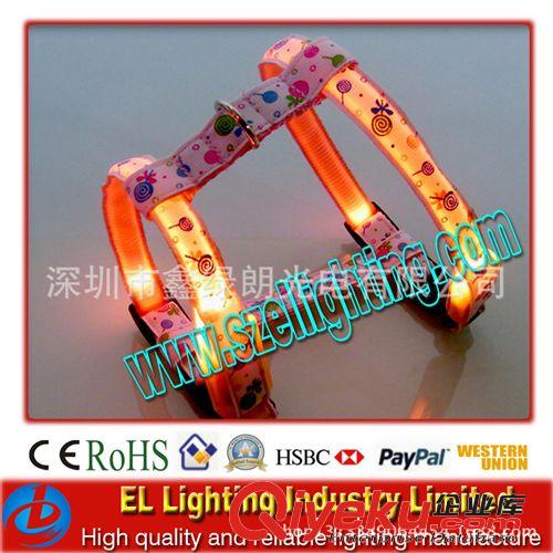 環(huán)保寵物帶 廠家供應批發(fā)LED發(fā)光寵物帶 發(fā)光胸背帶