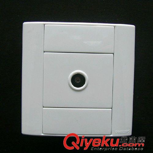 PHILIPS飛利浦電視插座 有線寬頻電視插座 Q4曲面 雅白原始圖片2
