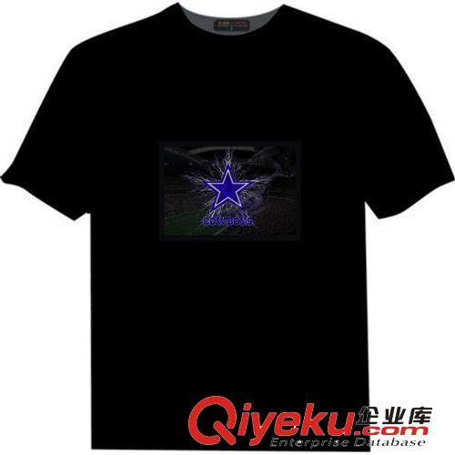 供應 純棉 EL發(fā)光衣服，發(fā)光T恤，數(shù)碼音樂衣服，聲控衣服原始圖片2