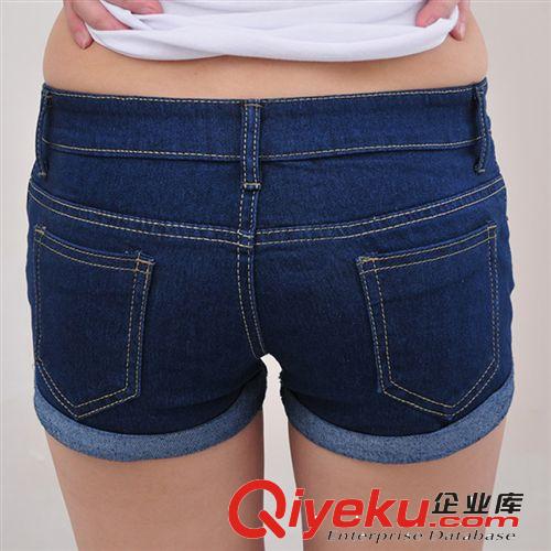 新款韓版外貿牛仔短褲卷邊女式中腰牛仔短褲廠家女裝牛仔短褲女原始圖片3