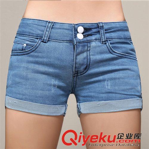 2014新款夏韓版大碼 潮 精品彈力顯瘦修身牛仔短褲女裝 批發(fā) 2212