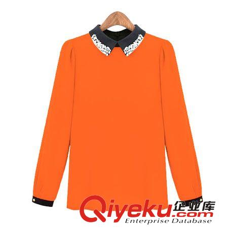 2013秋冬新品加絨加厚襯衫女 長袖 女 修身百搭女襯衣 打底衫上衣原始圖片2