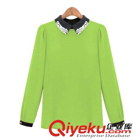 2013秋冬新品加絨加厚襯衫女 長袖 女 修身百搭女襯衣 打底衫上衣原始圖片3