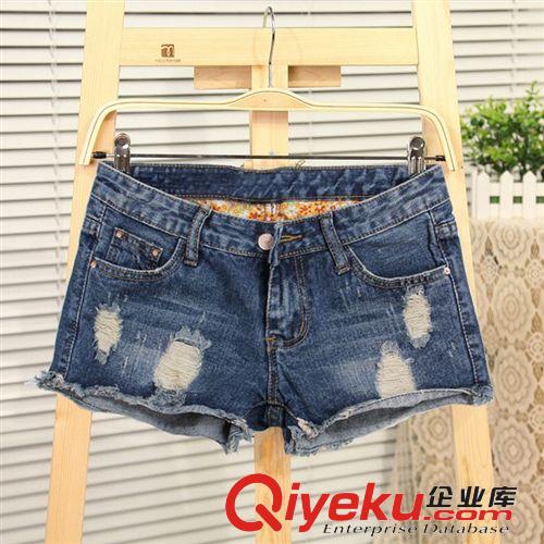 牛仔短褲女夏裝 韓版翻卷邊顯瘦 熱 褲廠家批發