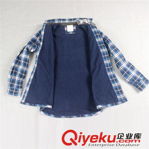 訂貨　新款秋冬 男裝純棉加絨加厚保暖襯衫 磨毛長袖格子棉服原始圖片2