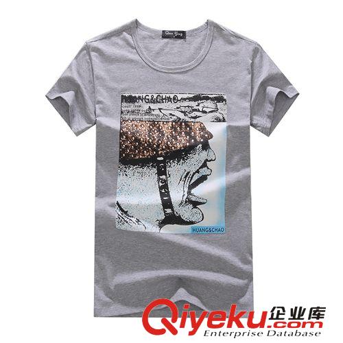 2014{zx1}款男裝 時(shí)尚修身男式短袖純棉T恤 廠(chǎng)家直銷(xiāo) 熱銷(xiāo)爆款原始圖片3