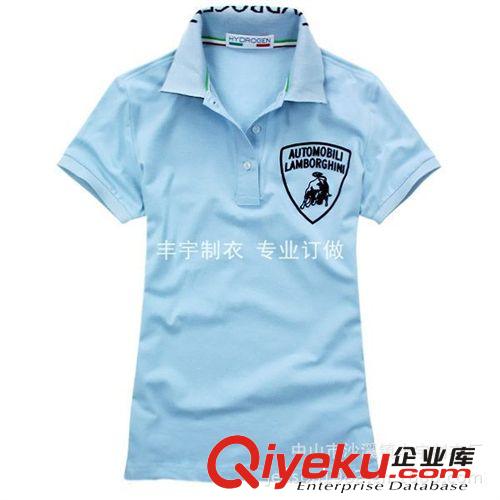 廠家定做女式白色翻領T恤 純棉印花女裝韓國短袖polo衫訂做原始圖片2